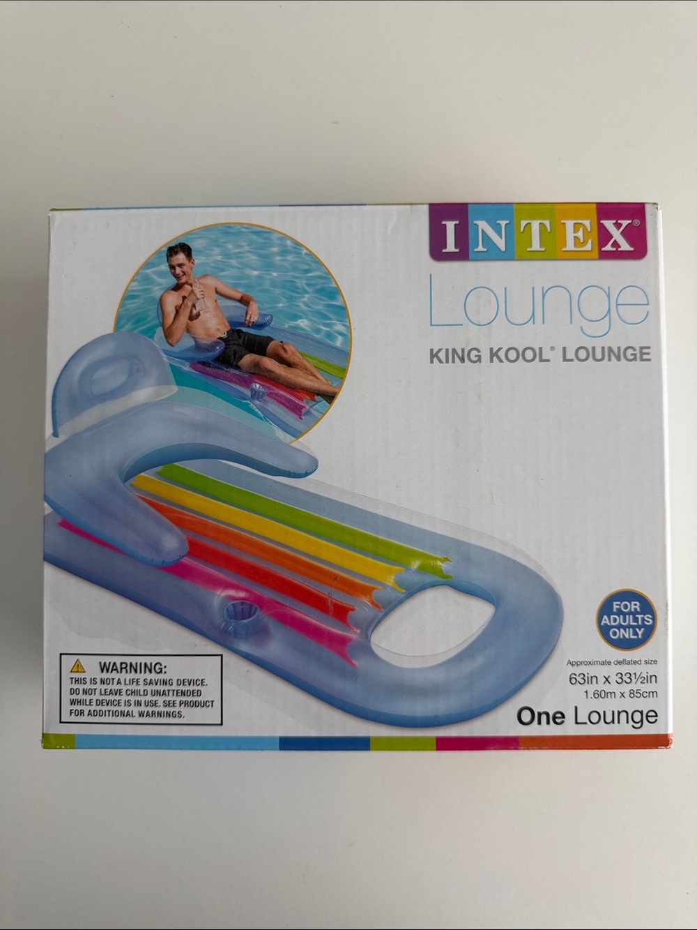 New - Intex King Kool Lounge Chair - Inflatable Pool Float - Summer - Swim